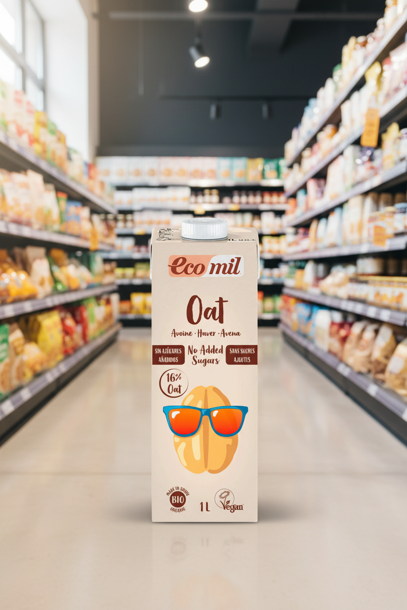 Ecomil Oat drink no added sugars Bio - 1ltr