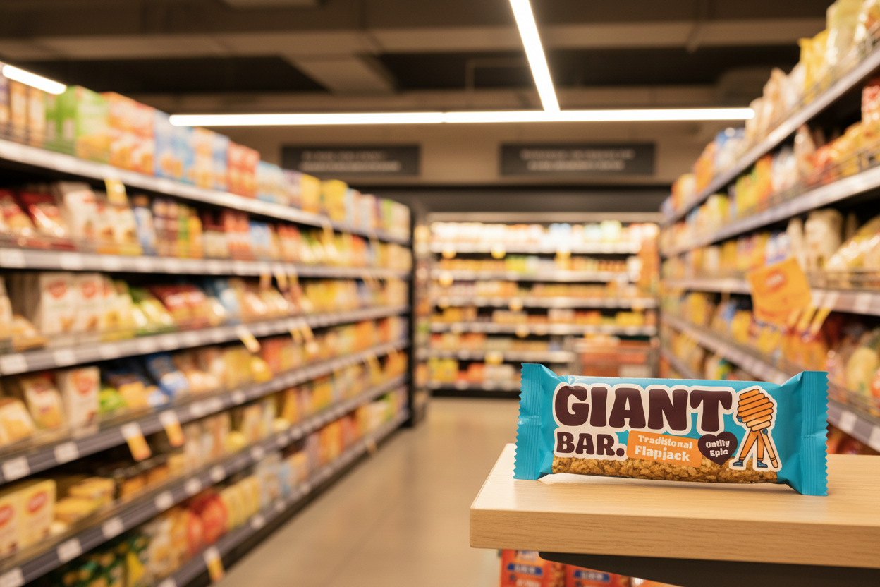 20 x Ma Baker Giant Bar Traditional Flapjack - 90g