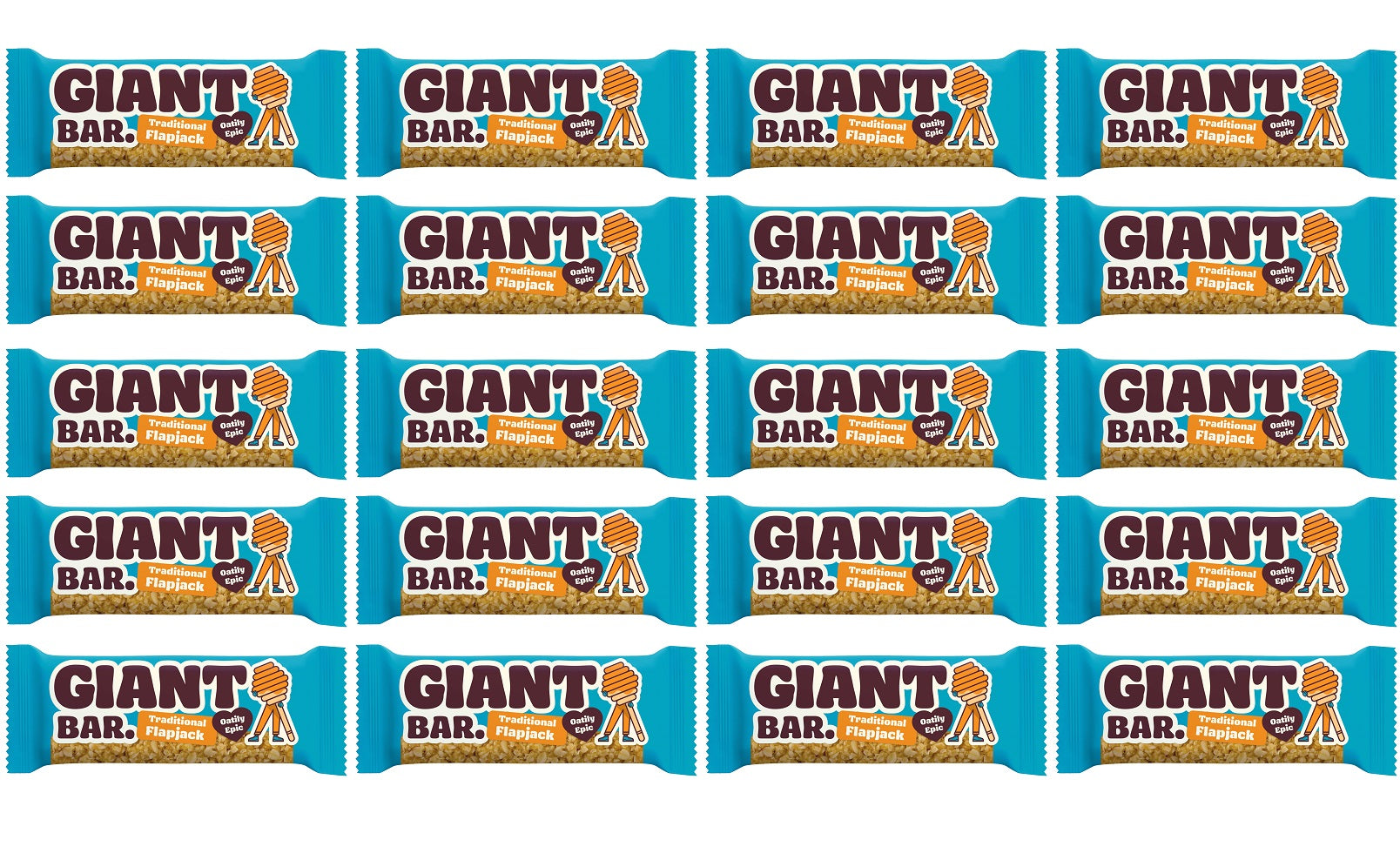 20 x Ma Baker Giant Bar Traditional Flapjack - 90g