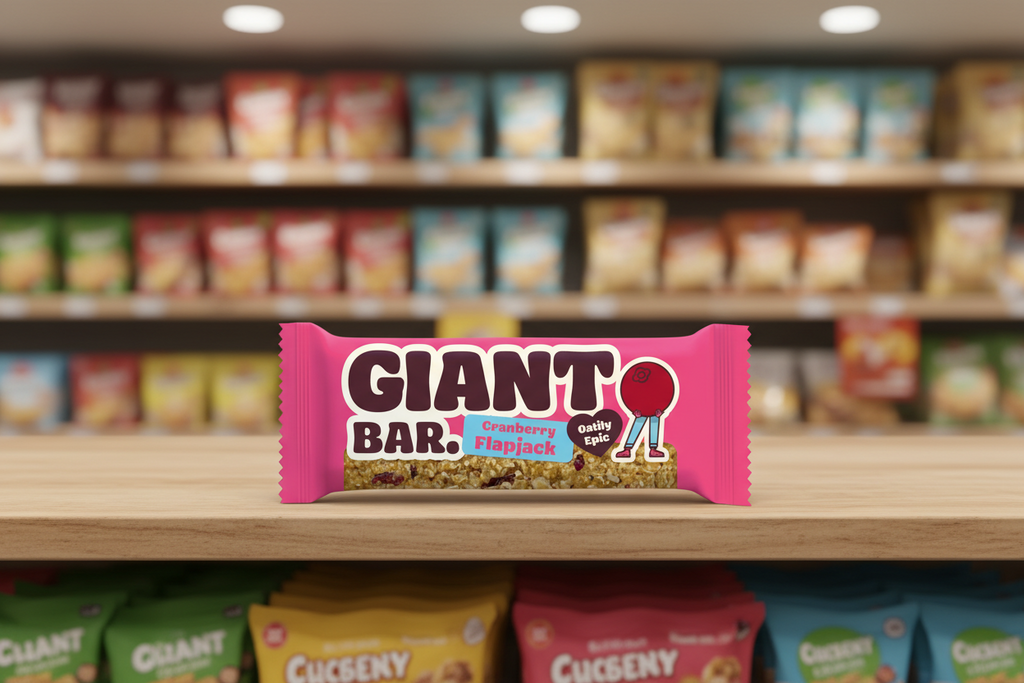 20 x Ma Baker Giant BarCranberry Flapjack - 90g