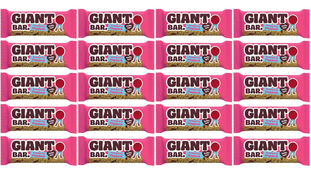20 x Ma Baker Giant BarCranberry Flapjack - 90g