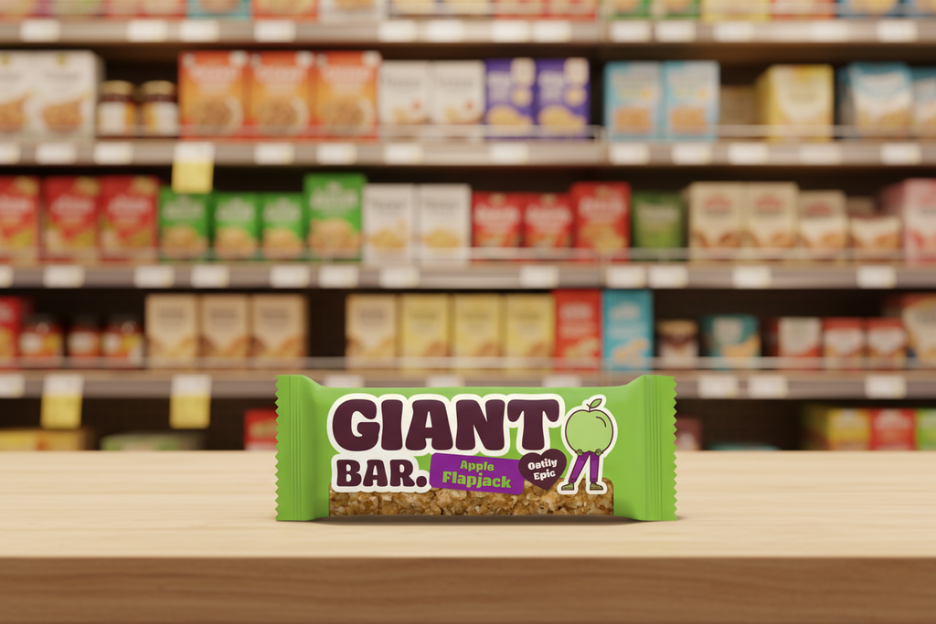 20 x Ma Baker Giant Bar Apple Flapjack - 90g