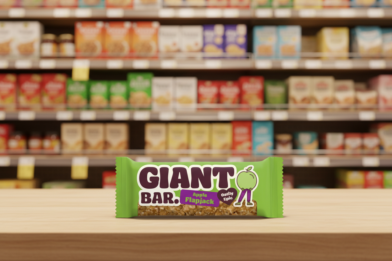 20 x Ma Baker Giant Bar Apple Flapjack - 90g