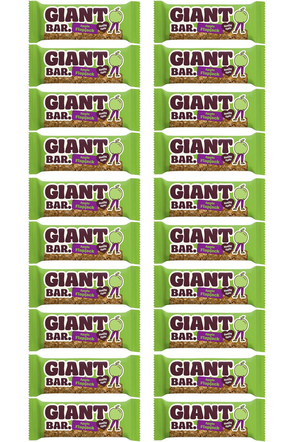 20 x Ma Baker Giant Bar Apple Flapjack - 90g