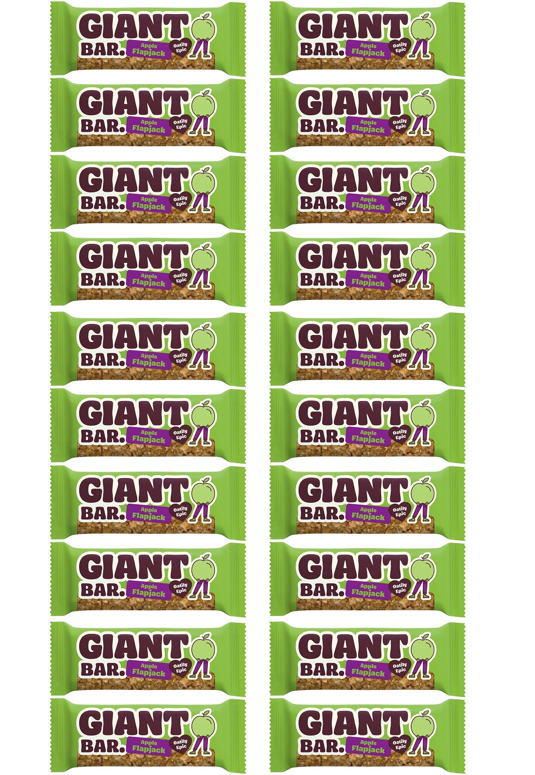 20 x Ma Baker Giant Bar Apple Flapjack - 90g