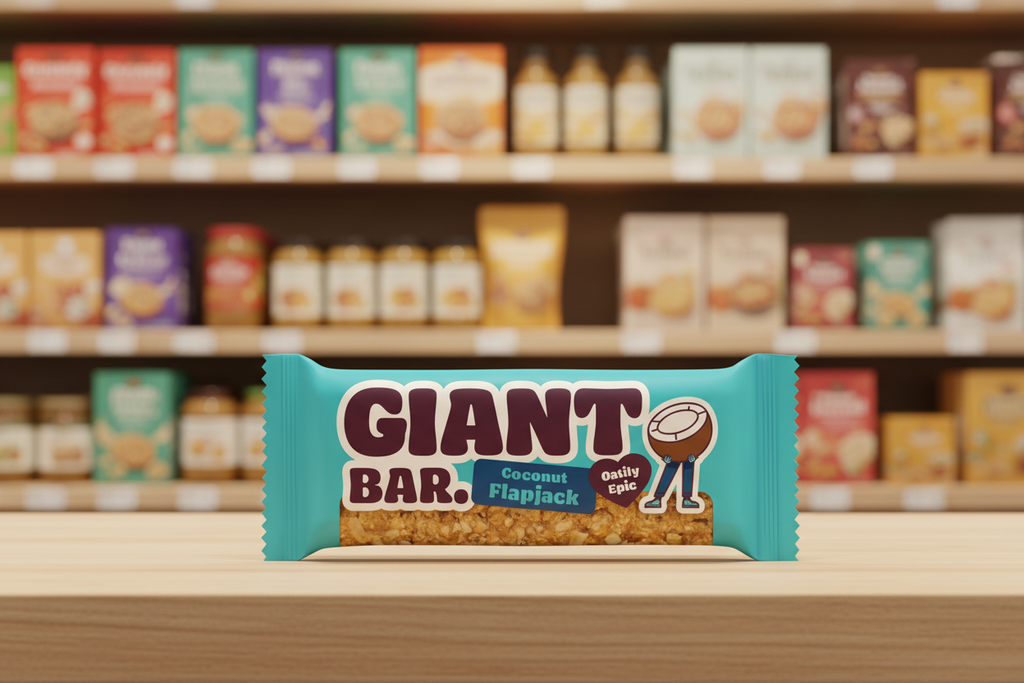 20 x Ma Baker Giant Bar Coconut Flapjack - 90g