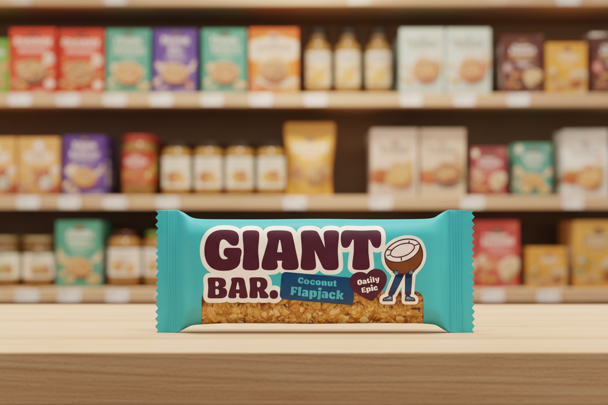 20 x Ma Baker Giant Bar Coconut Flapjack - 90g