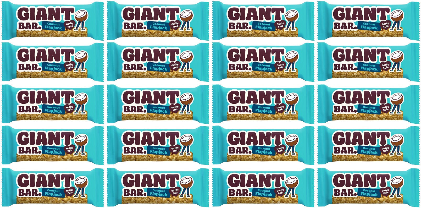 20 x Ma Baker Giant Bar Coconut Flapjack - 90g