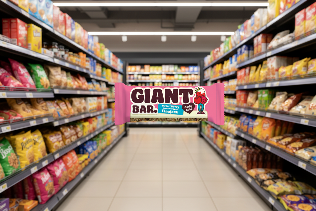 Ma Baker Giant Bar Berry Yogurt Topped Flapjack - 90g