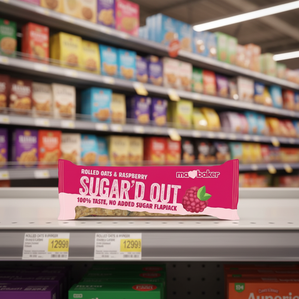 16 x Ma Baker Sugar'd Out R/berry F/jack No Added Sugar - 50g