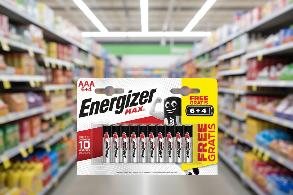 Energizer Max Alkaline Batteries Aaa 6 + 4