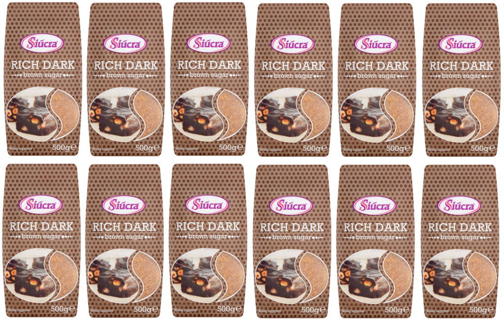 12 x Siucra Soft Brown Sugar - 500g
