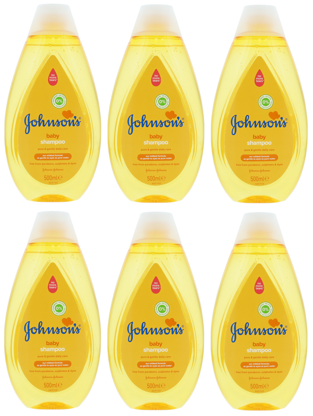 6 x Johnsons Baby Shampoo  - 500ML