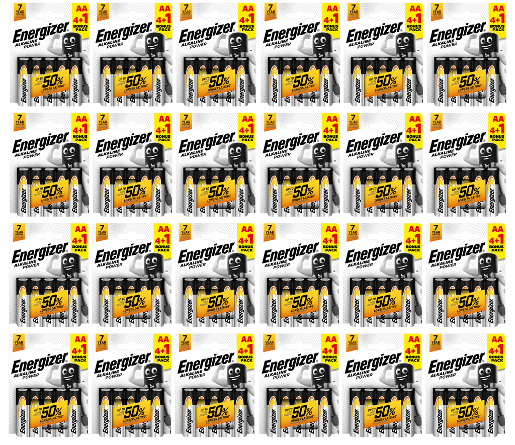 24 x Energizer Power Batteries Aaa 4+1 Free - 5 PACK