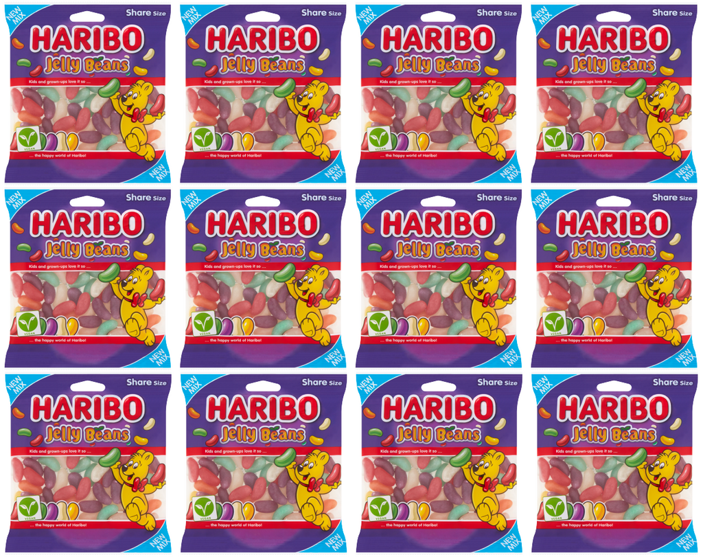 12 x Haribo Jelly Beans 140Gm