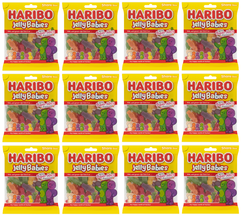 12 x Haribo Jelly Babies 160Gm