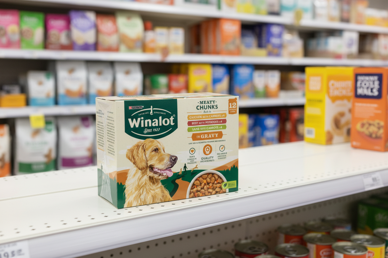 4 x Winalot Dog Meaty Chunks Gravy Selection  - 12X100GM