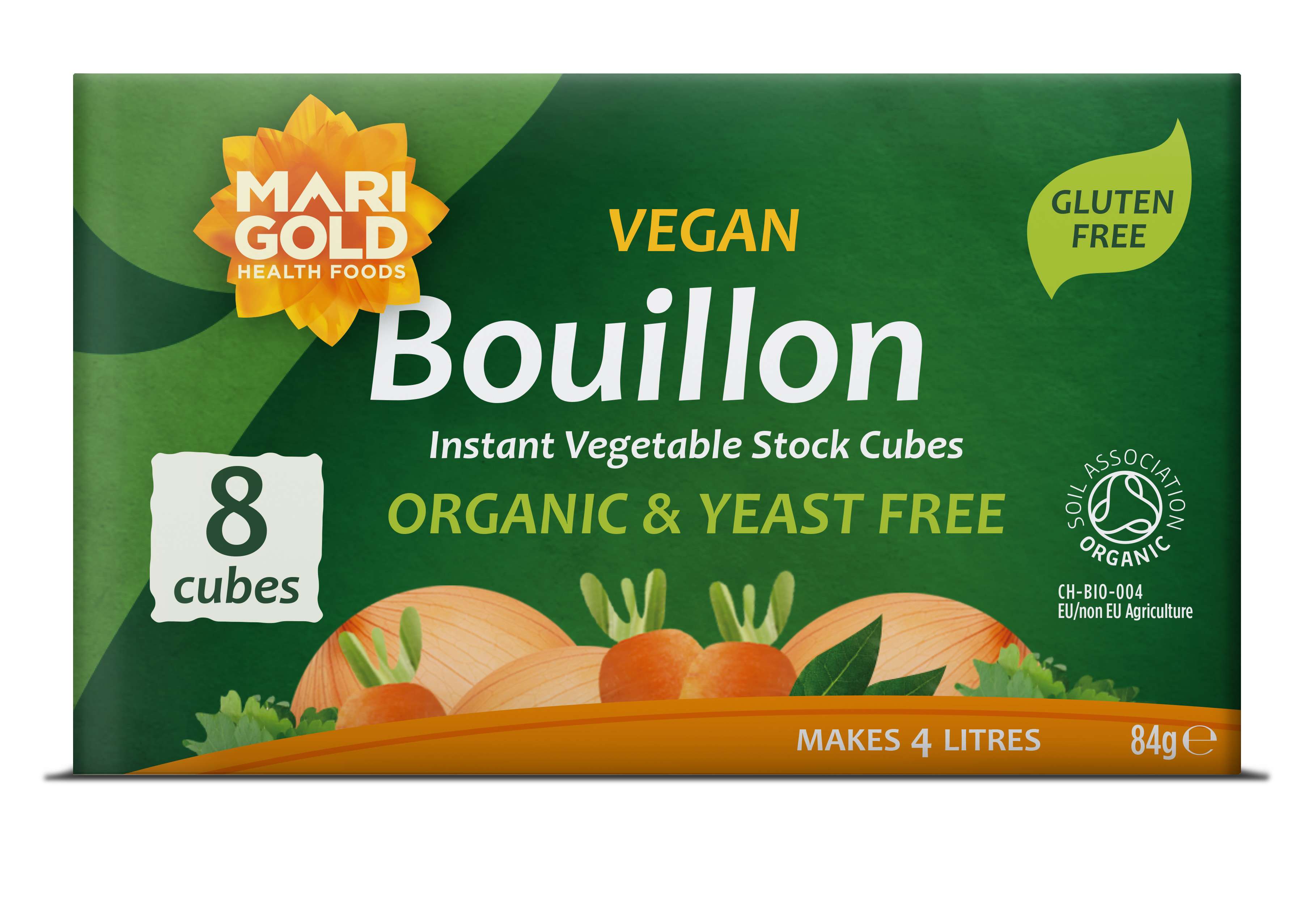 Marigold Organic Yeast Free Stock Cube Green - 8pc