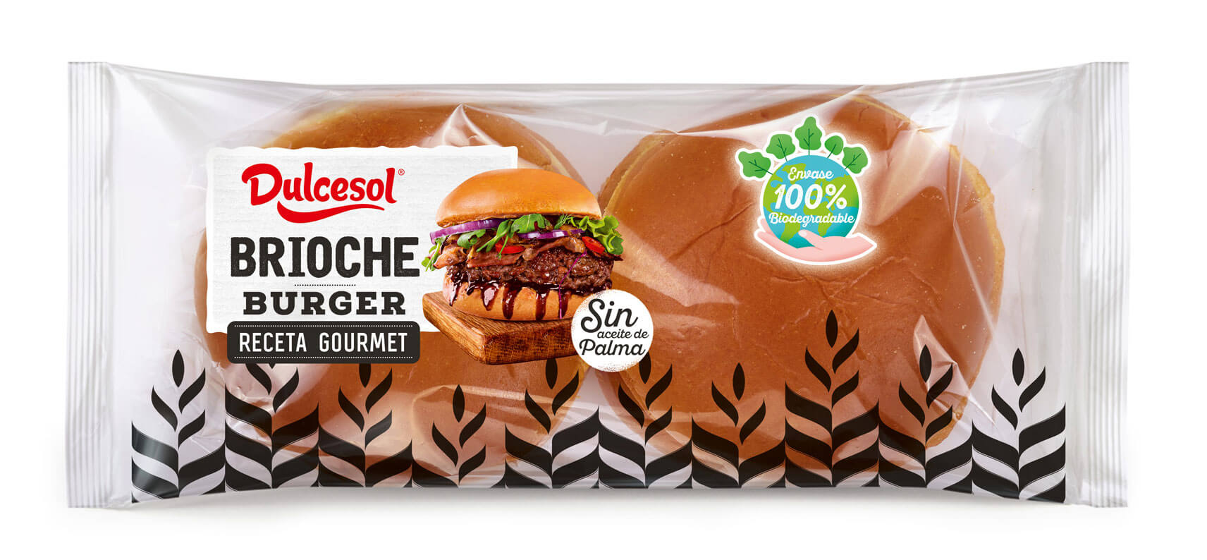 7 x Dulcesol Brioche Burger Buns 4 Pack - 370Gm