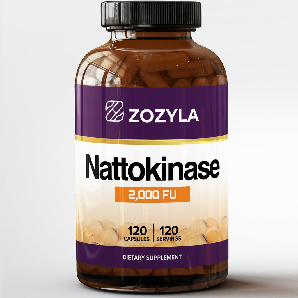 ZOZYLA Nattokinase 2000 FU Supplement – 120 Capsules – Natto Extract for Blood Flow – Non-GMO, Gluten Free, Vegan – Made in USA