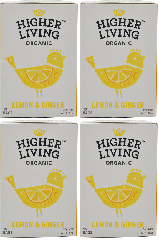 4 x Higher Living Lemon & Ginger - 15g