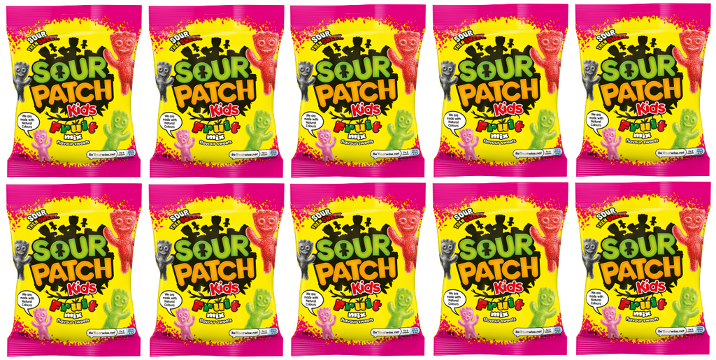 10 x Sour Patch Fruit Mix 10 Case 140Gm
