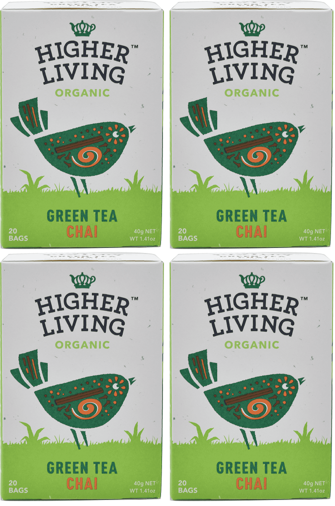 4 x Higher Living Green Tea Chai - 20g
