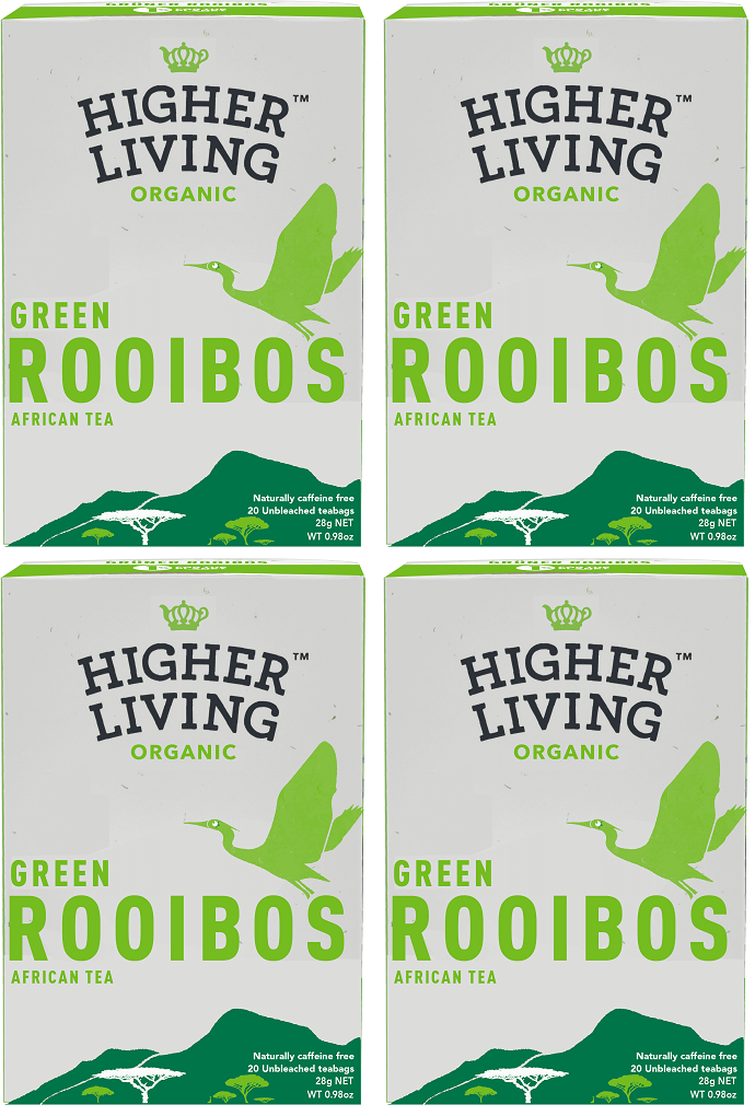 4 x Higher Living Green Rooibos - 20g