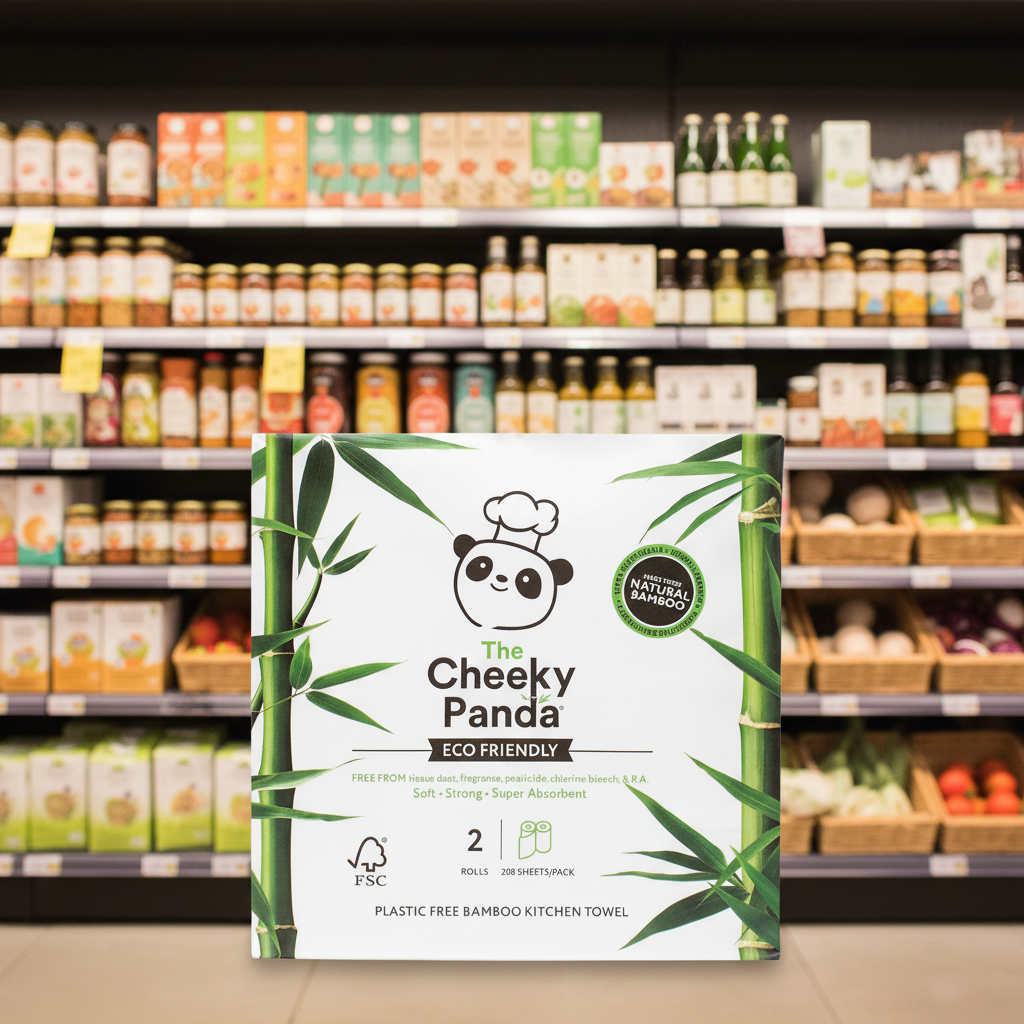 The Cheeky Panda Plastic Free Kitchen towel - 2pc