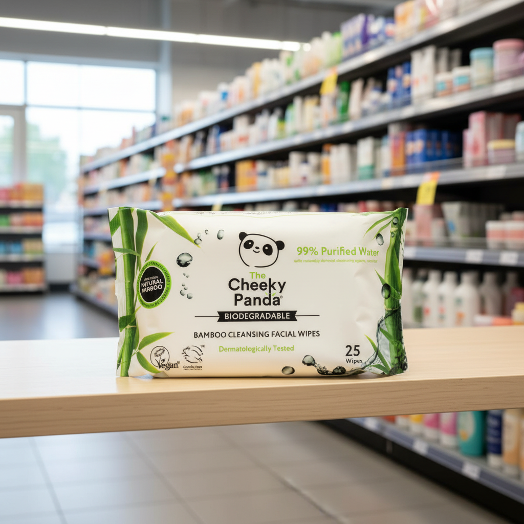 The Cheeky Panda Makeup Wipes unscented - 25pc