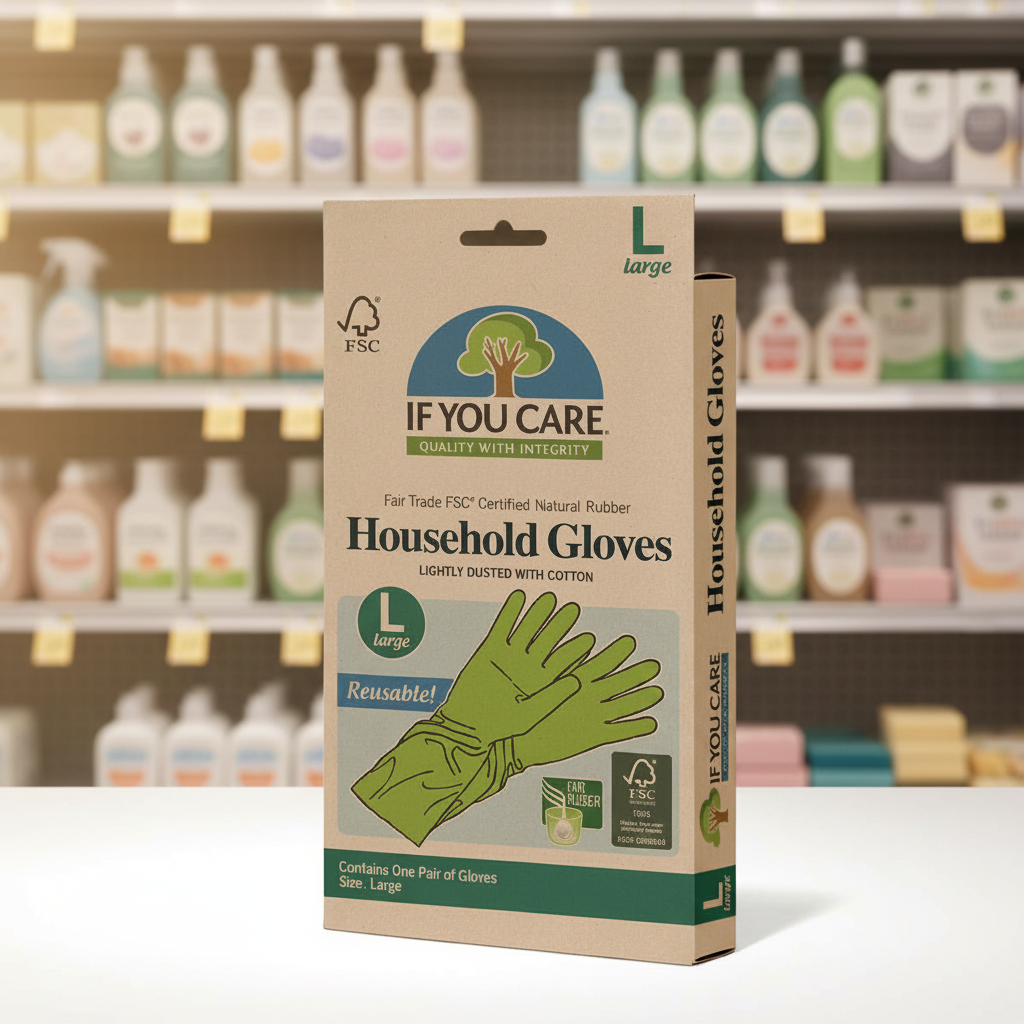 If You Care FSC Cert Fair Rubber Latex Gloves Large - 1pc