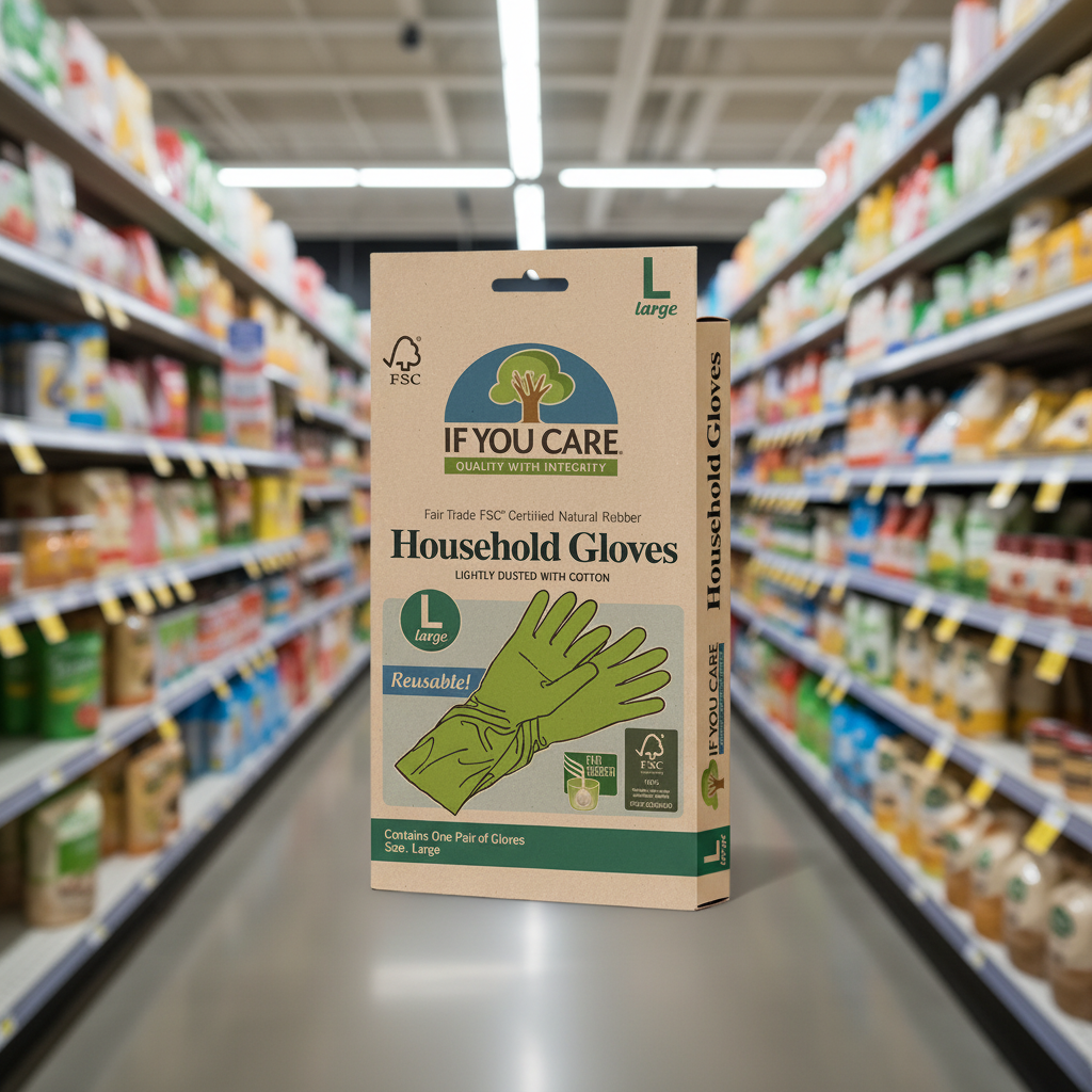 If You Care FSC Cert Fair Rubber Latex Gloves Large - 1pc