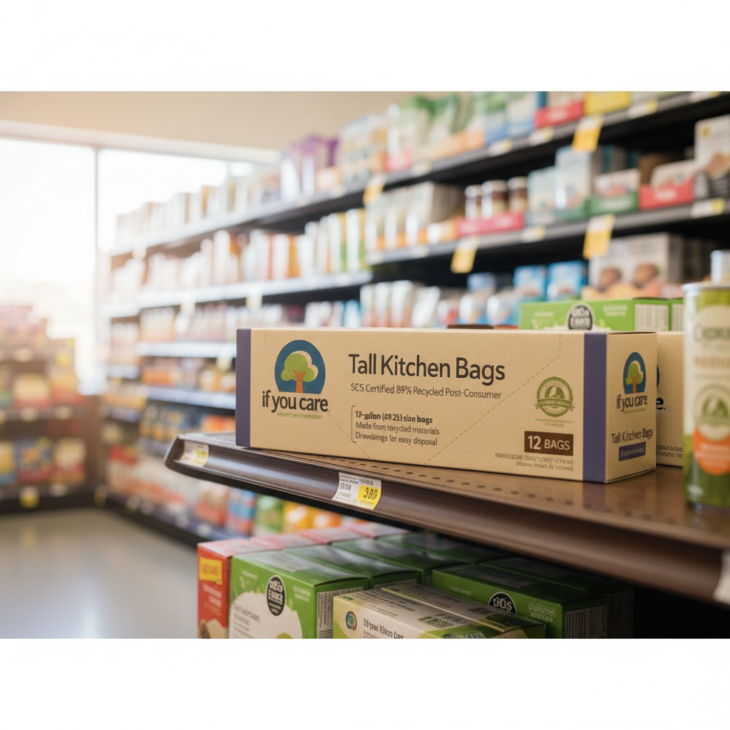If You Care Cert Recycled Tall D/string Bin Bags - 49ltr