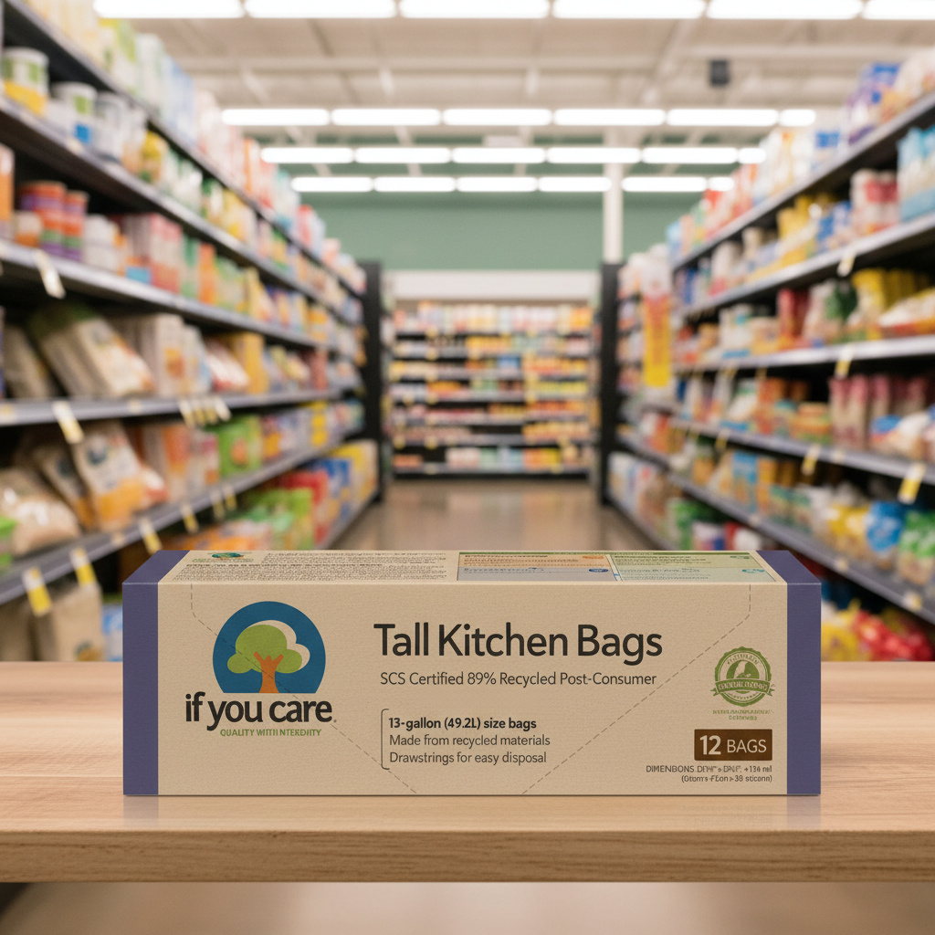 If You Care Cert Recycled Tall D/string Bin Bags - 49ltr