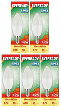 5 x Eveready Led Candle Bulb Warm Whites Ses 5.2W - Single