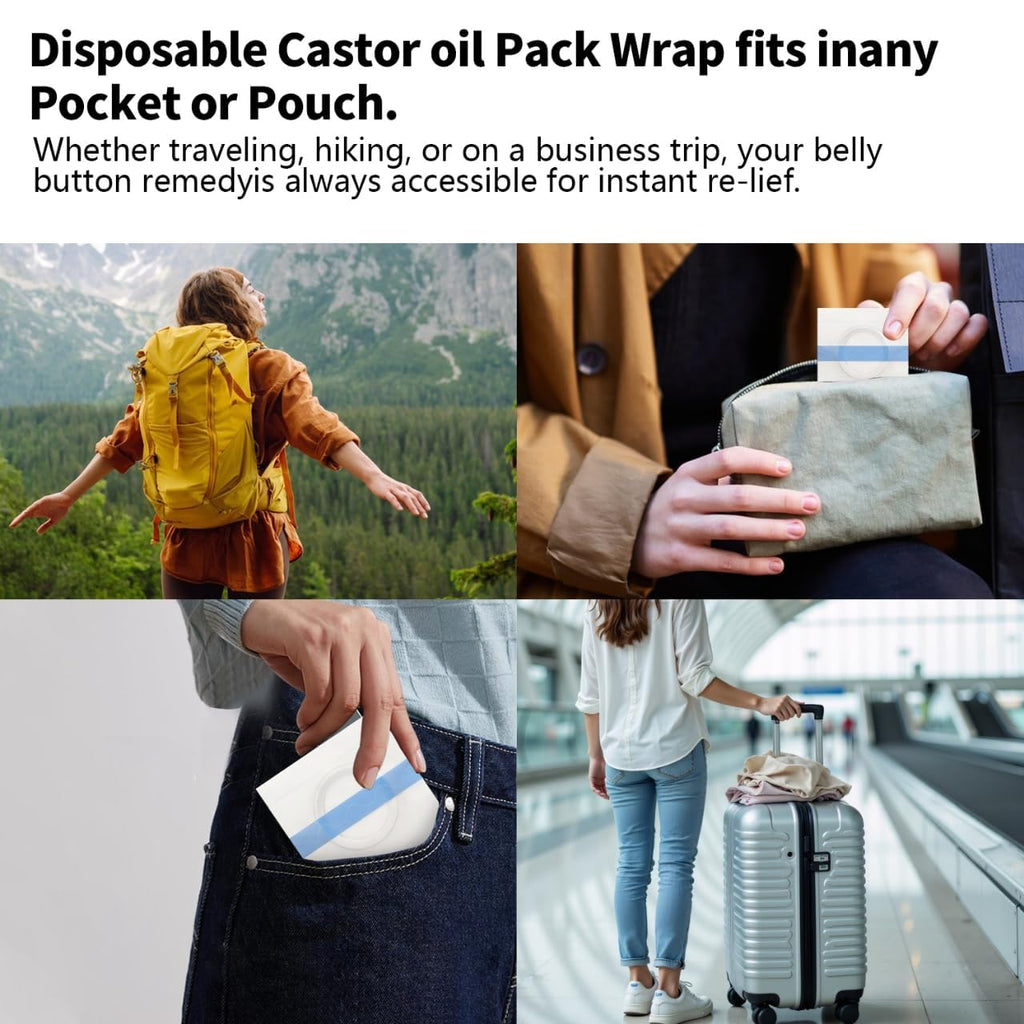 120PCS Castor Oil Patches – Transparent PU Film Belly Button Patches, Leak-Proof, Self-Adhesive & Disposable (Oil Not Included)