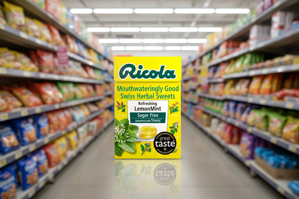 20 x Ricola Lemon-Mint Sugar Free Box - 45g