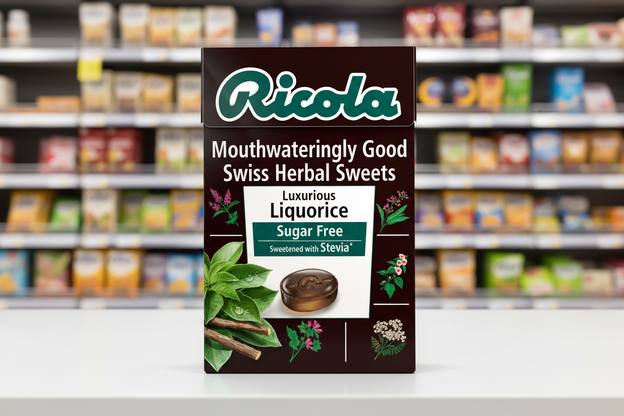 20 x Ricola Liquorice Sugar Free Box - 45g