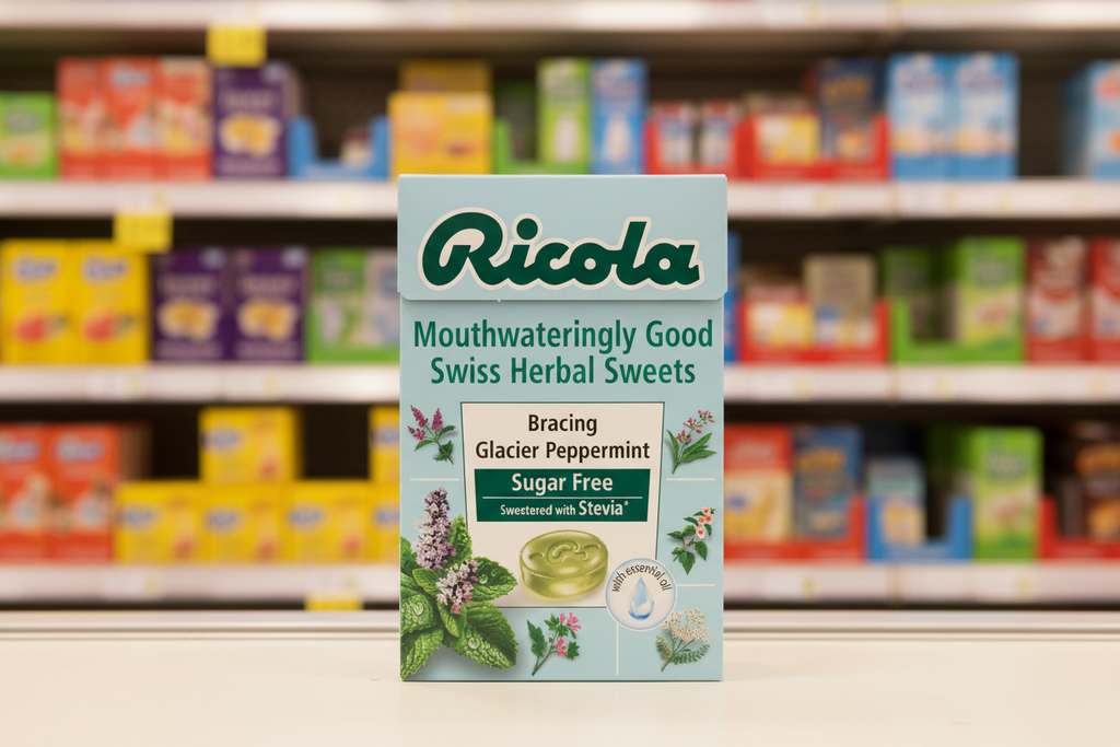 20 x Ricola Glacier Peppermint Sugar Free - 45g