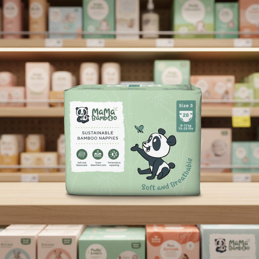 Mama Bamboo Eco Nappies - Size 3 (Medium) - 28pc