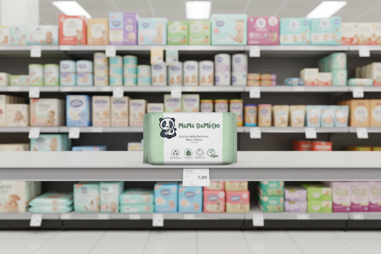Mama Bamboo Eco Baby Wipes - 60pc