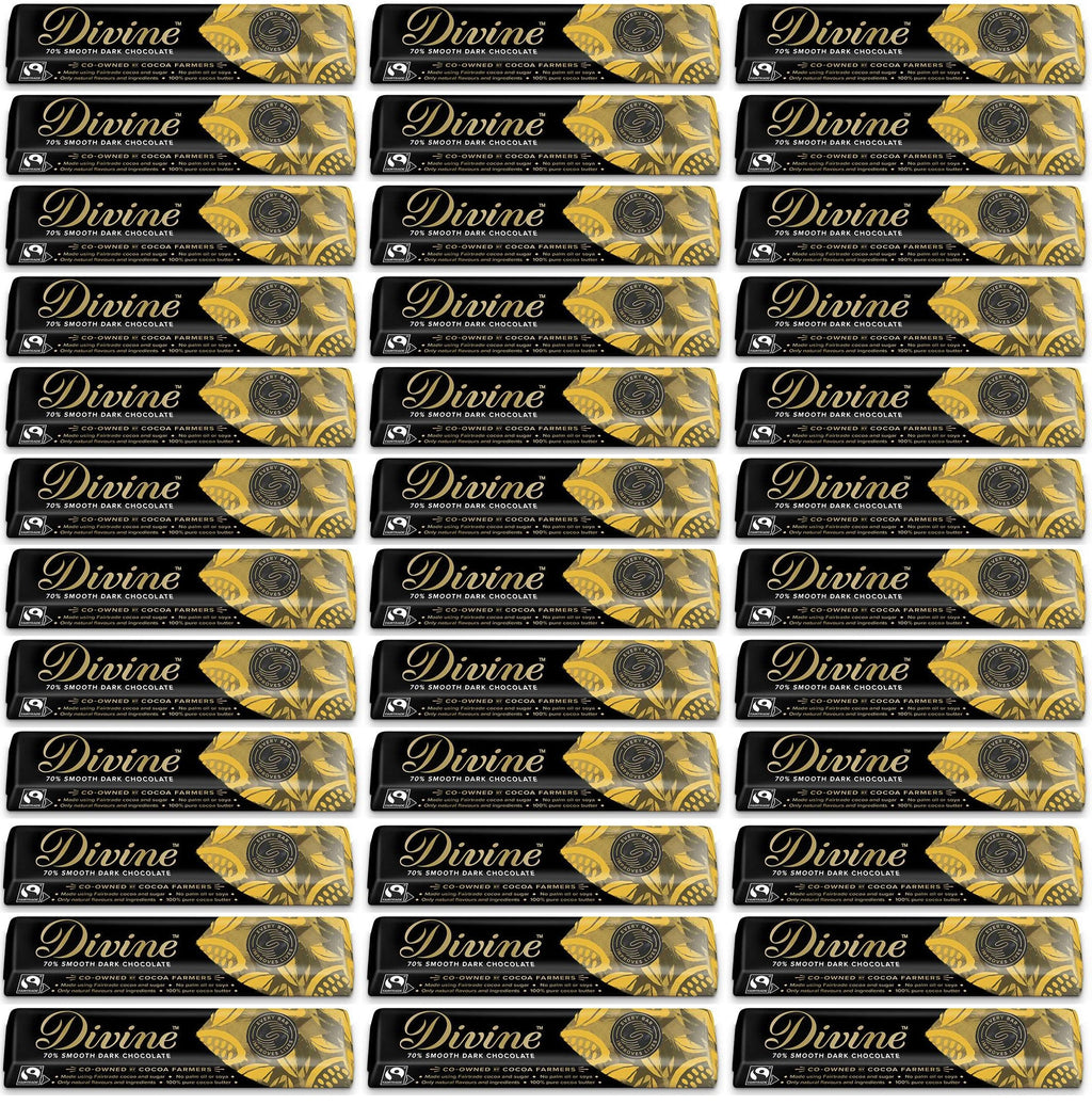30 x Divine 70% Dark Chocolate - 35g