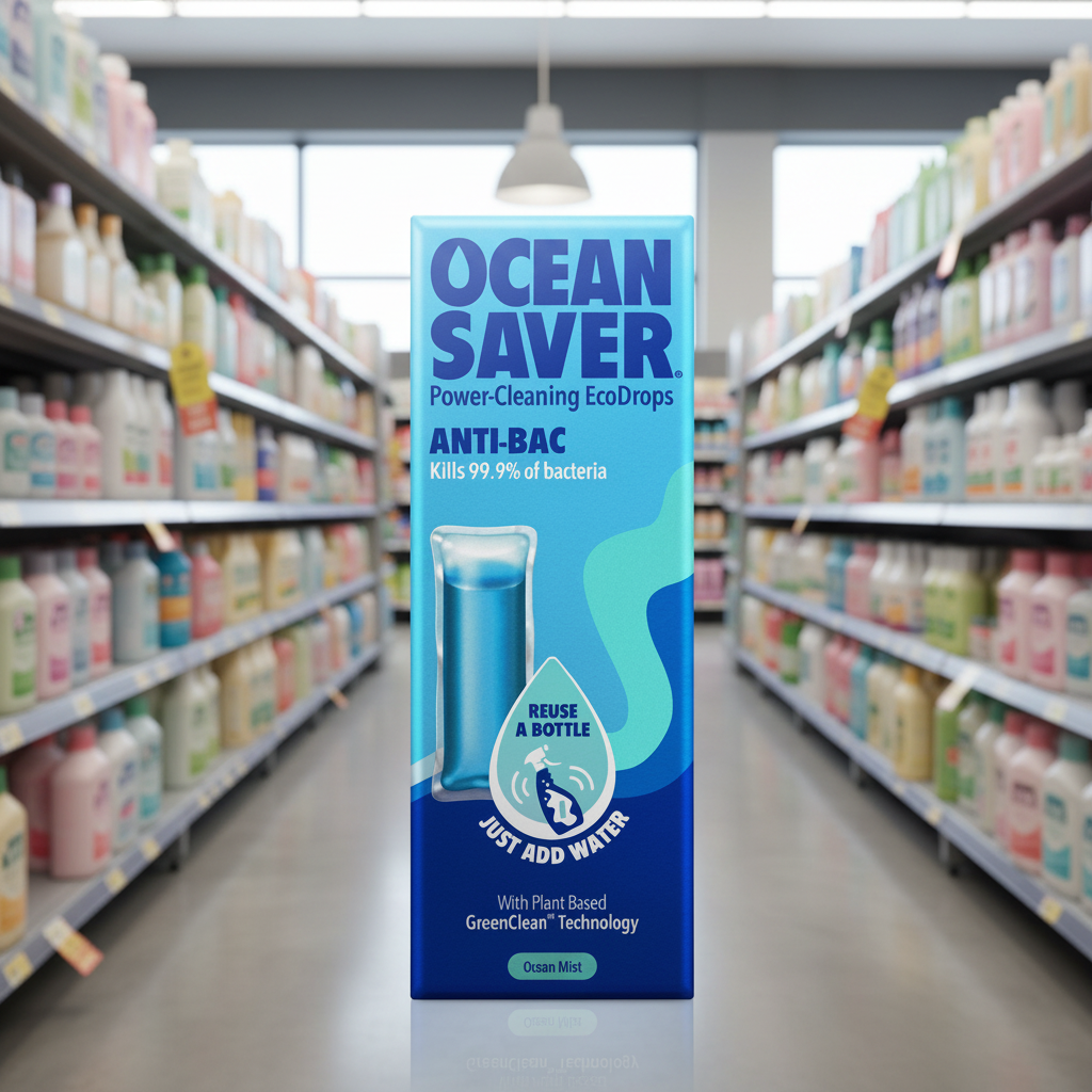 12 x OceanSaver Refill EcoDrop Anti-Bacterial Sanitiser - 10ml