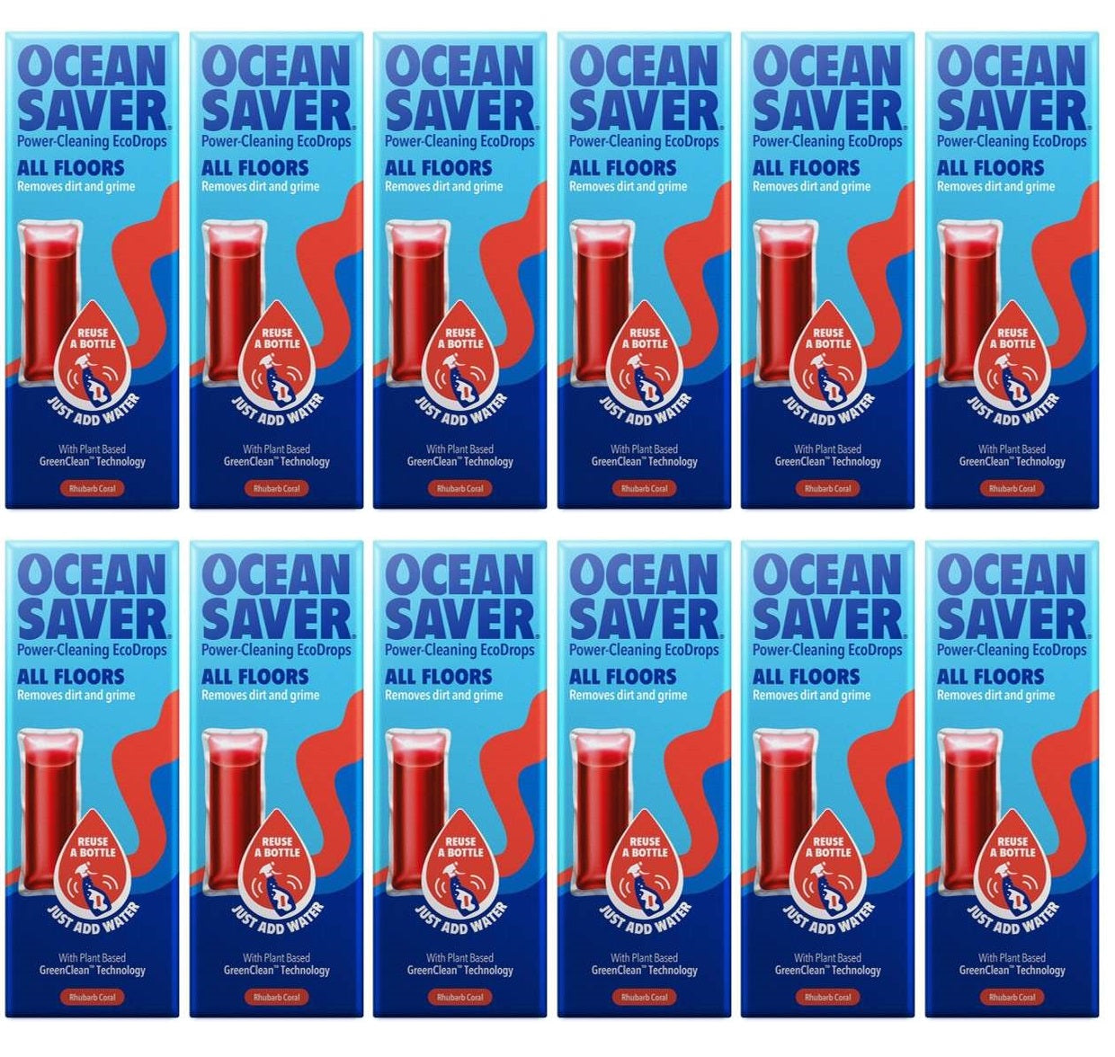 12 x OceanSaver Refill EcoDrop - All Purpose Floor - 10ml