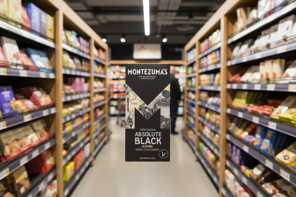 12 x Montezuma Absolute Black with Almonds  - 90g