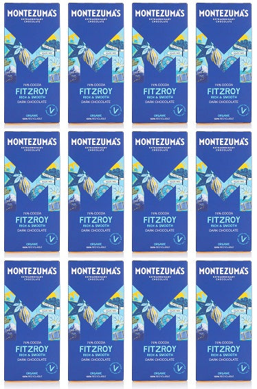 12 x Montezuma FitzRoy - Dark 74% - 90g