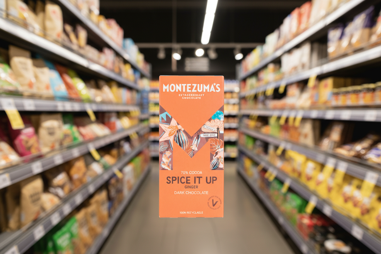 12 x Montezuma Spice It Up - Dark with Ginger - 90g