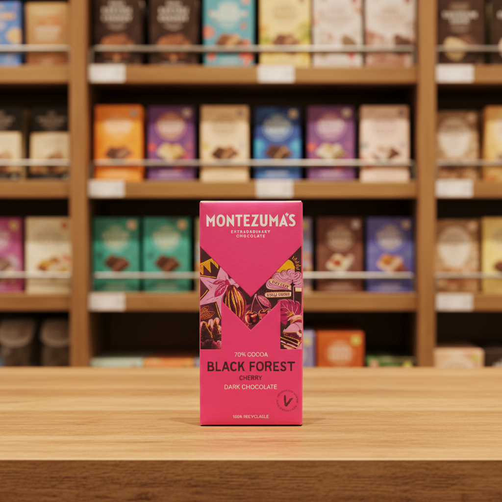 12 x Montezuma Black Forest - Dark with Cherry - 90g