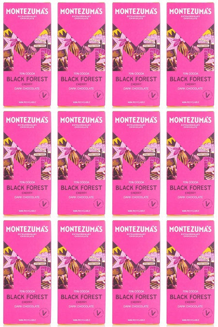 12 x Montezuma Black Forest - Dark with Cherry - 90g