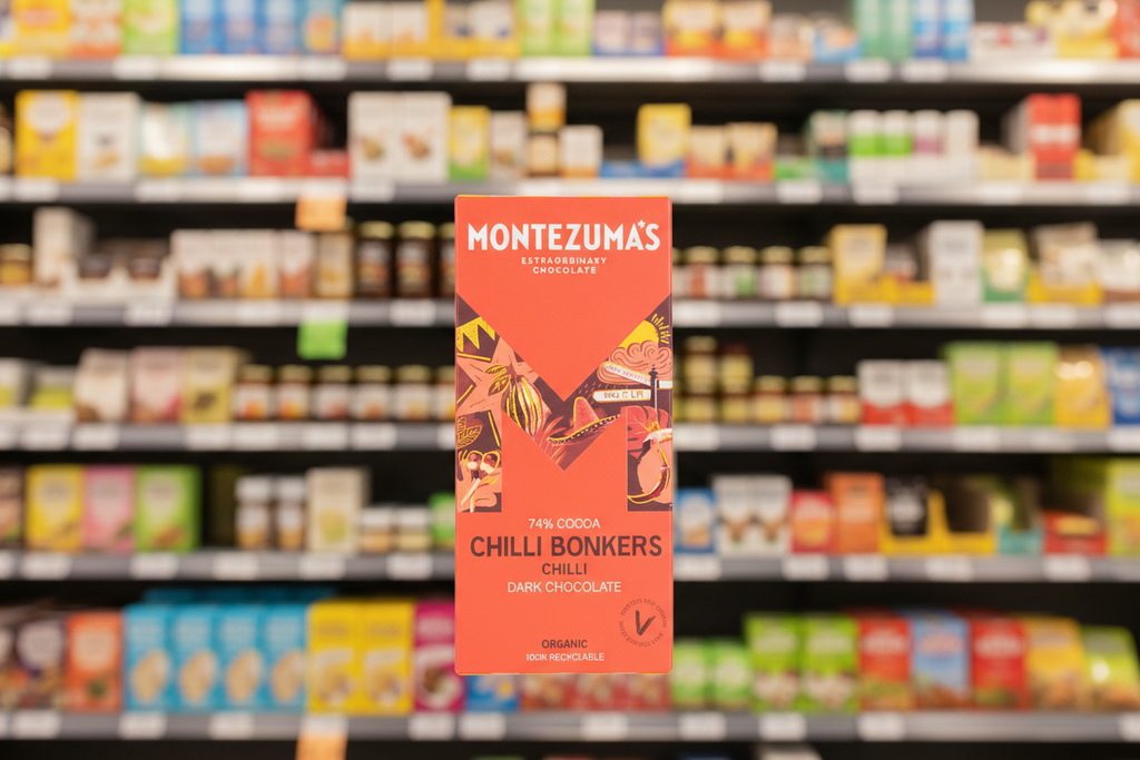 12 x Montezuma Chilli Bonkers - Dark with Chilli - 90g
